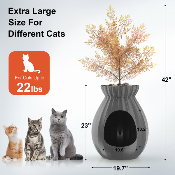 Tucker Murphy Pet™ Plant Litter Box Furniture Smart Odor Removal